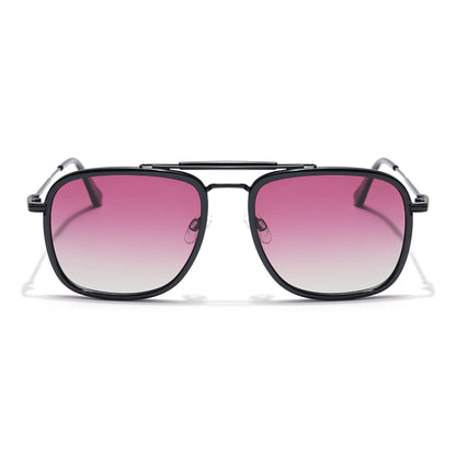 Voyage Select Wayfarer Sunglasses (Light Pink & Clear Lens | Black Frame - SLPMG6258)