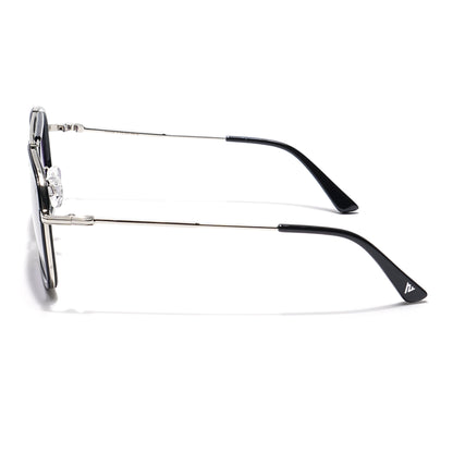 Voyage Select Wayfarer Sunglasses (Light Purple & Clear Lens | Black & Silver Frame - SLPMG6259)