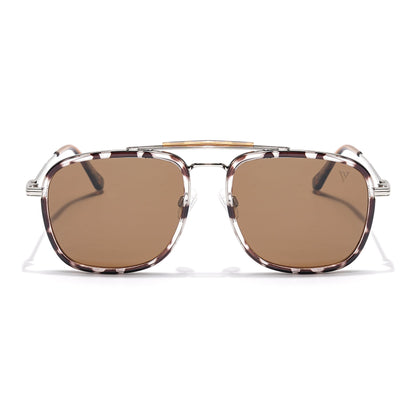 Voyage Select Wayfarer Sunglasses (Brown Lens | Demi Brown & Transparent Frame - SLPMG6260)