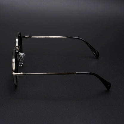 Cubix | Geometric Silver Polarized Sunglasses | Black Lens - PMG5852