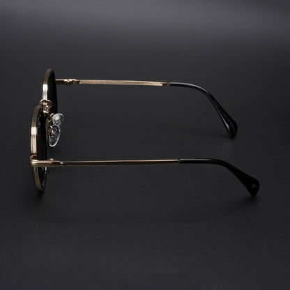 Cubix | Geometric Golden Polarized Sunglasses | Black Lens  - PMG5853