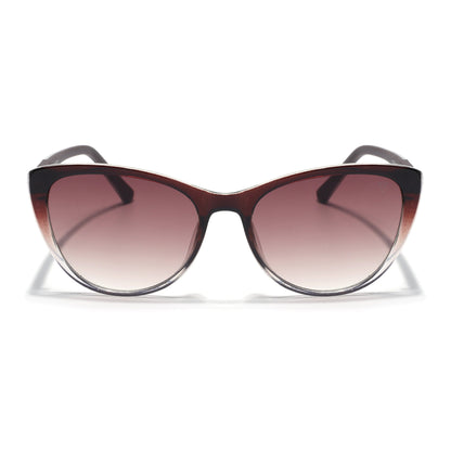 Cateye Sunglasses for Women (Brown & Clear Lens | Brown & Clear Frame - MG7167)