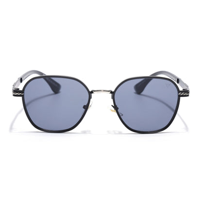 Square Sunglasses for Men & Women (Grey Lens | Black Frame - MG7258)