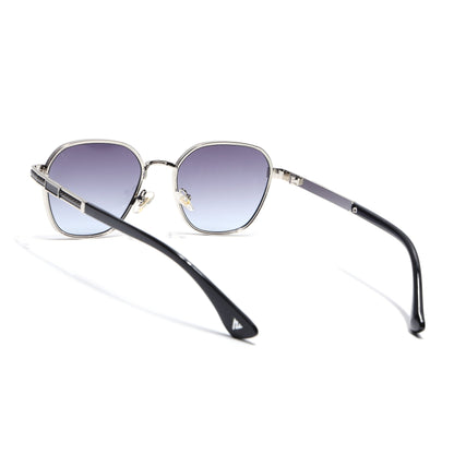 Square Sunglasses for Men & Women (Blue & Clear Lens | Silver Frame - MG7259)