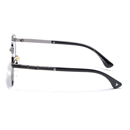 Square Sunglasses for Men & Women (Green & Clear Lens | Grey Frame - MG7261)