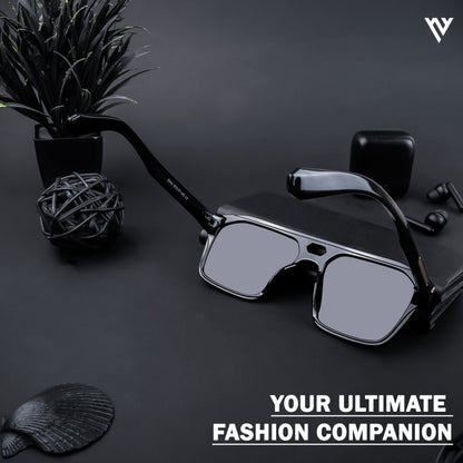 Ridge | Shine Black Polarized Wayfarer Sunglasses - PMG4346