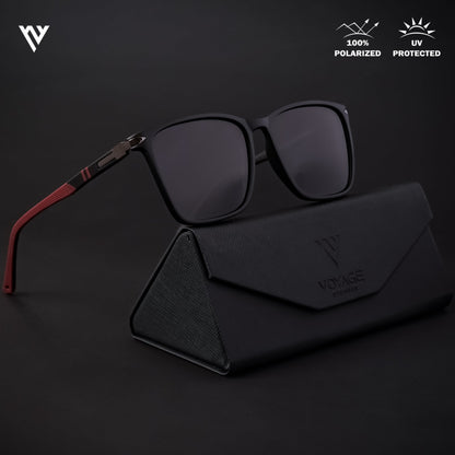 Matt Black Polarized Wayfarer Sunglasses - PMG4486
