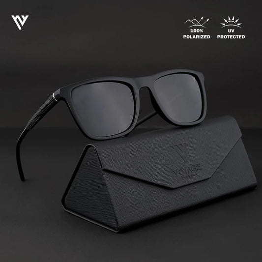 Matt Black Polarized Wayfarer Sunglasses - PMG3967