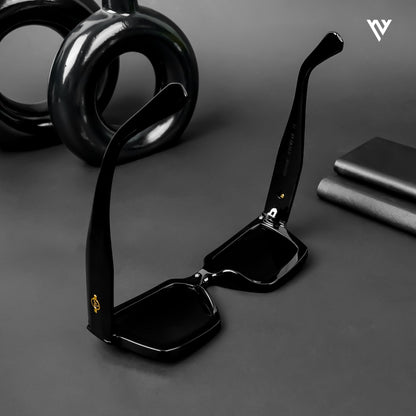 Phantom X | Black Polarized Wayfarer Sunglasses - PMG4114