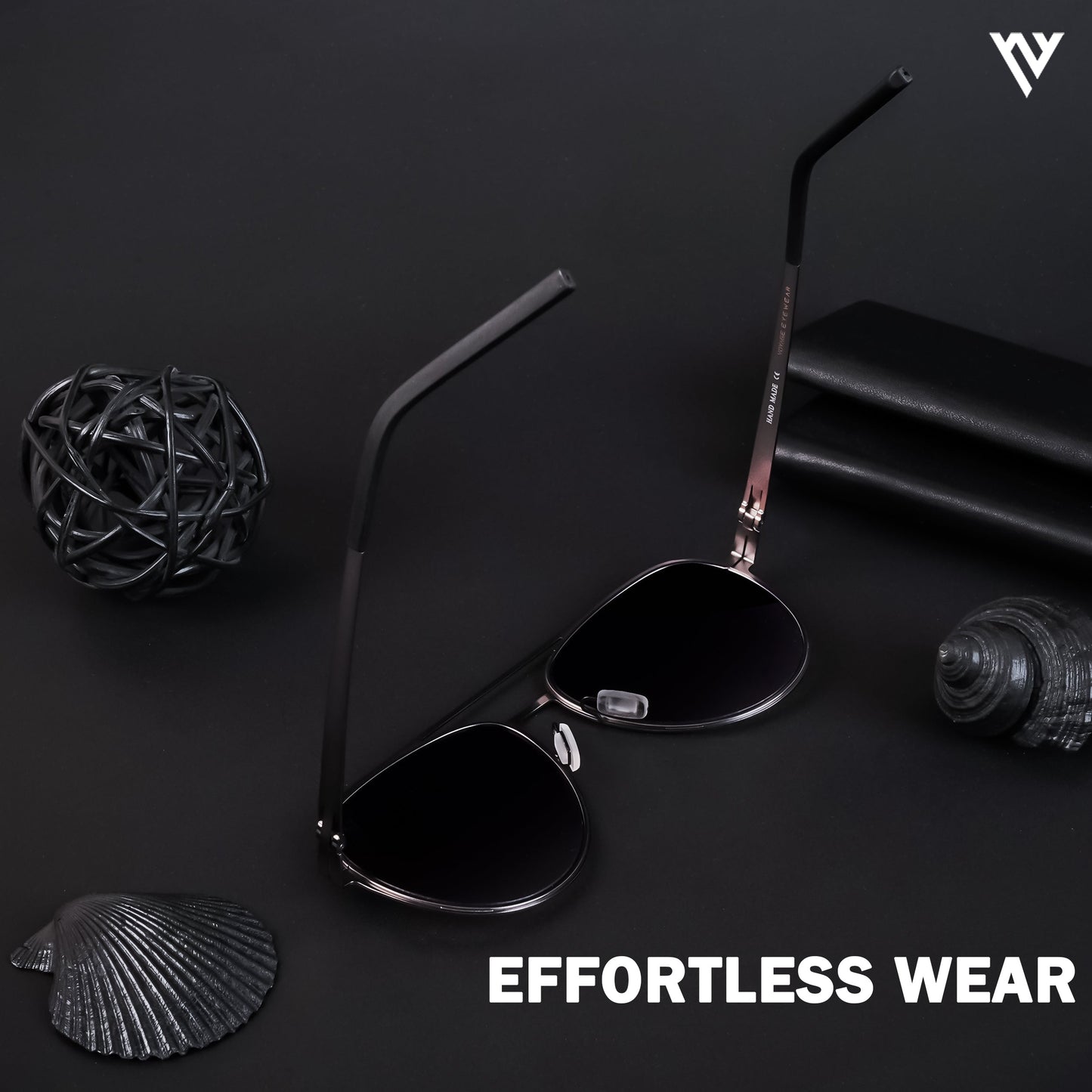 Silver Polarized Aviator Sunglasses - PMG4290