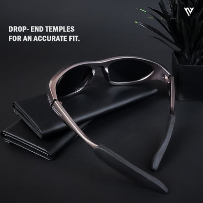 Echelon | Copper & Black Polarized Wrap Around Sunglasses - PMG4021
