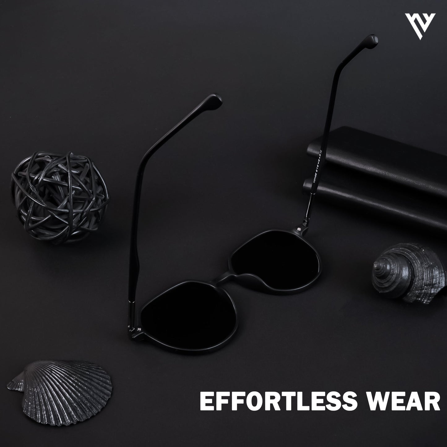 Grit | Matte Black Polarized Round Sunglasses - PMG4299