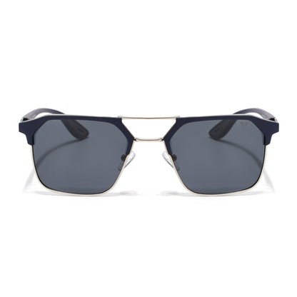 Commander | Blue Wayfarer Polarized Sunglasses | Grey Lens - PMG6680