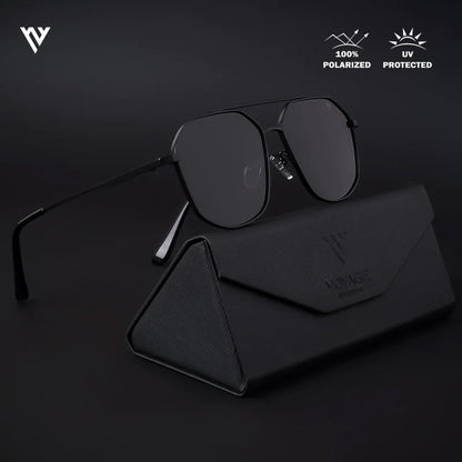 Black Polarized Wayfarer Sunglasses - PMG4147