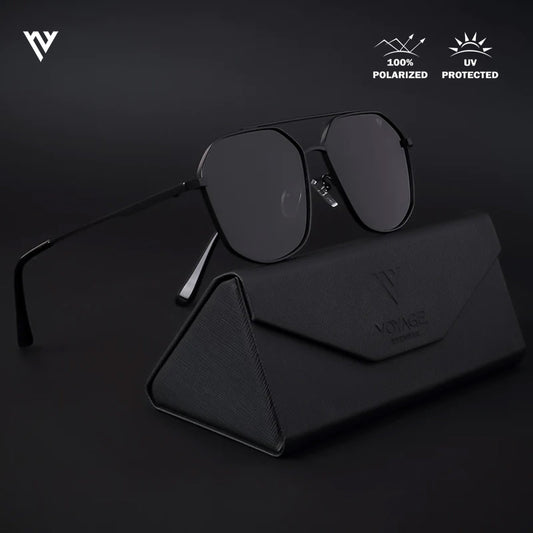 Black Polarized Wayfarer Sunglasses - PMG4147