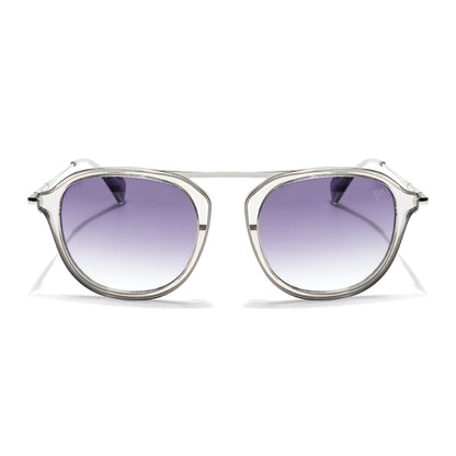 Voyage Select Wayfarer Sunglasses (Grey & Clear Lens | Transparent Grey Frame - SLMG6116)