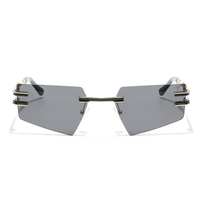 Prism | Black Rectangle Sunglasses - MG4201
