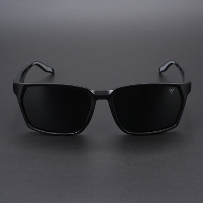 Wayfarer Polarized Sunglasses (Black Lens | Matt Black Frame - PMG5281)