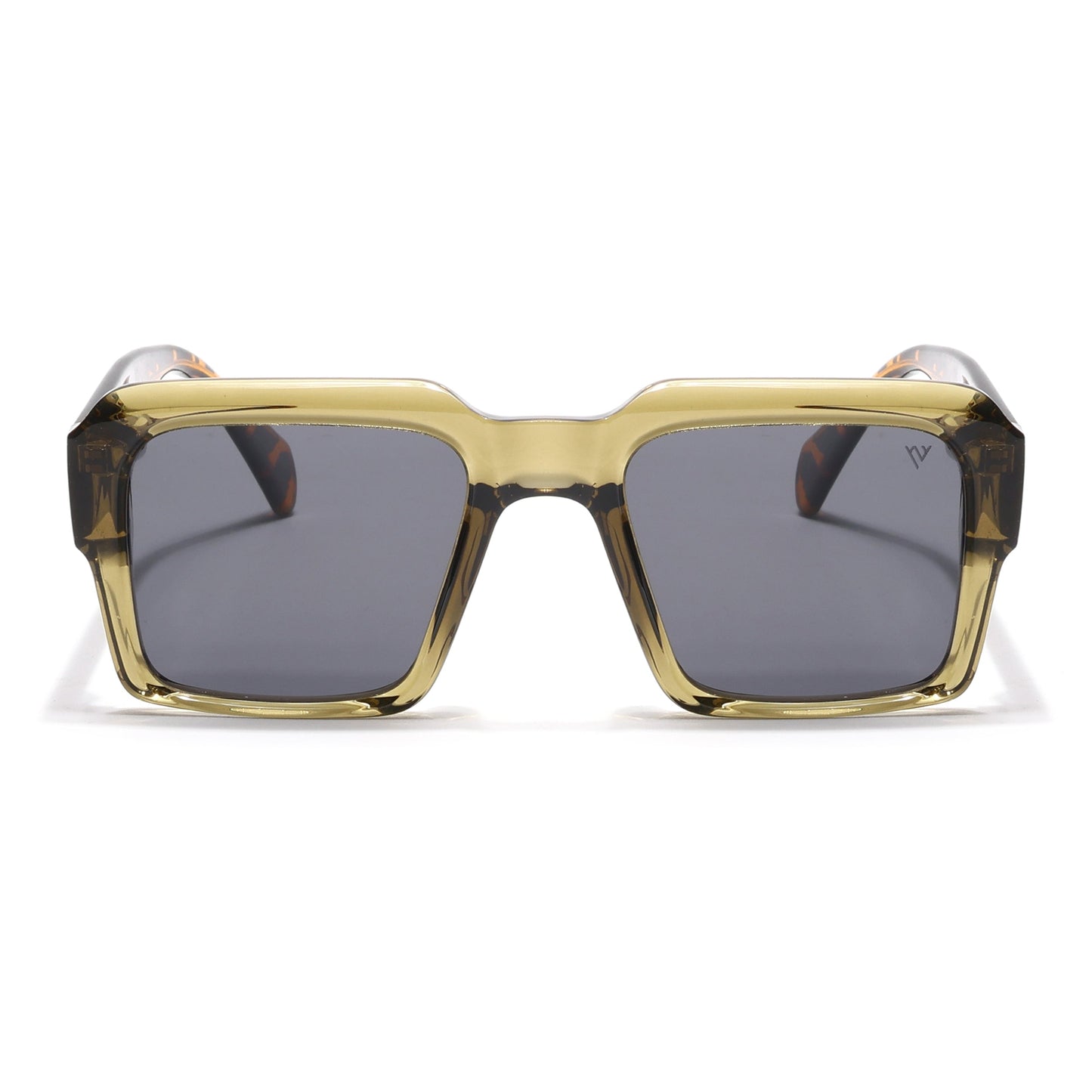 Flux | Demi Transparent Green Polarized Wayfarer Sunglasses - PMG4754