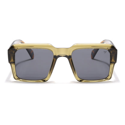 Flux | Demi Transparent Green Polarized Wayfarer Sunglasses - PMG4754