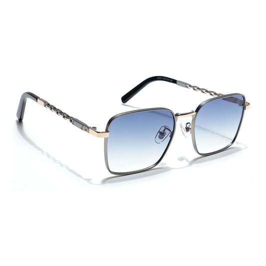 Square Sunglasses (Grey & Clear Lens | Silver Frame - MG6010)