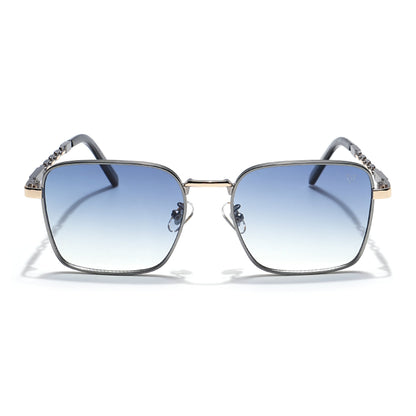 Square Sunglasses (Grey & Clear Lens | Silver Frame - MG6010)