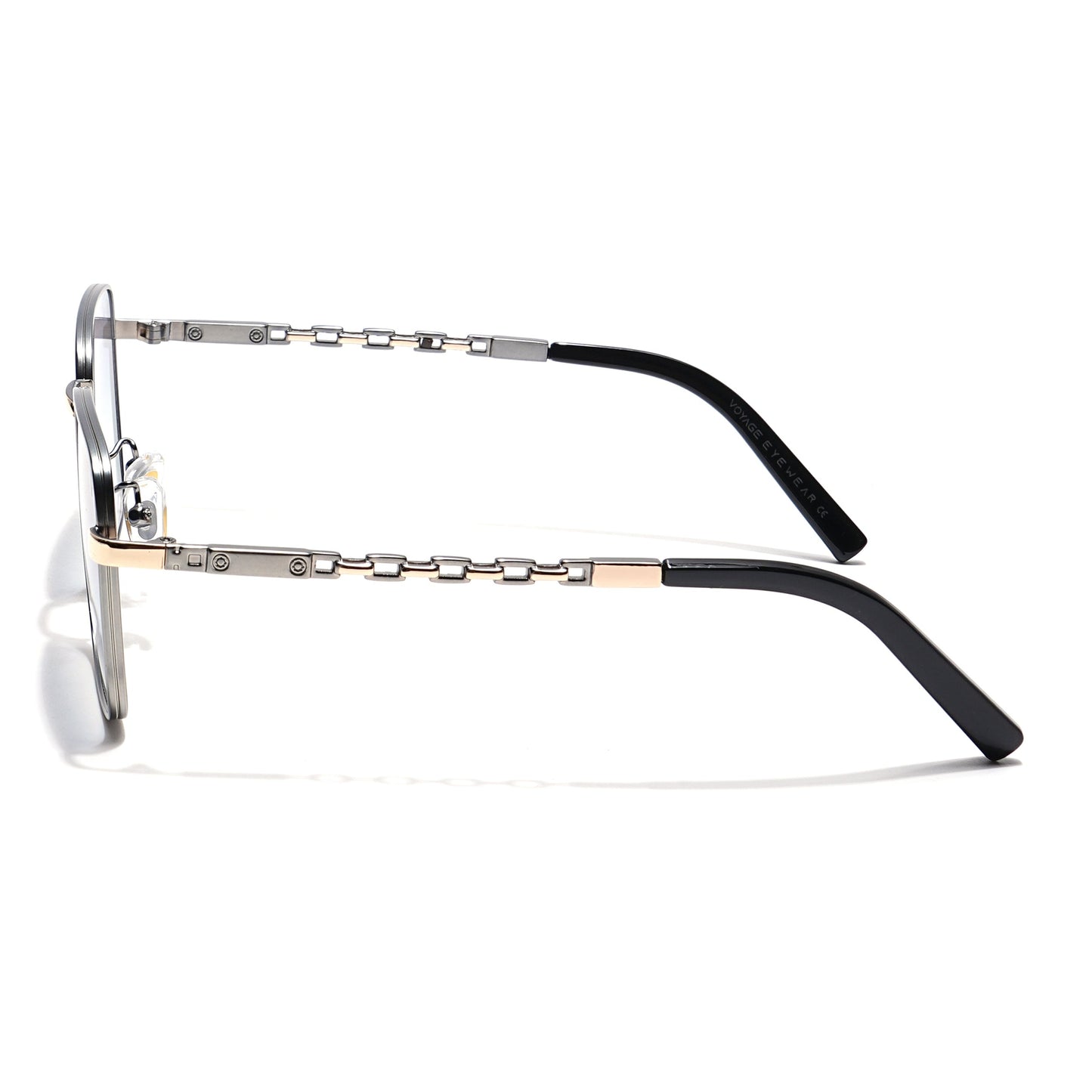 Square Sunglasses (Grey & Clear Lens | Silver Frame - MG6010)