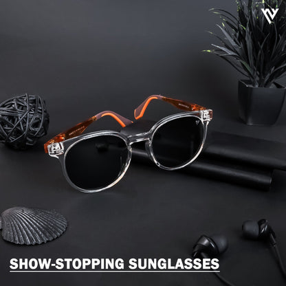 Active Transparent Polarized Round Sunglasses - PMG4471