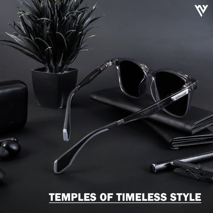 Active Grey Polarized Wayfarer Sunglasses - PMG4460