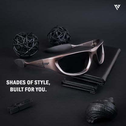 Echelon | Copper & Black Polarized Wrap Around Sunglasses - PMG4021