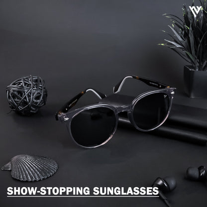 Active Grey Polarized Round Sunglasses - PMG4472