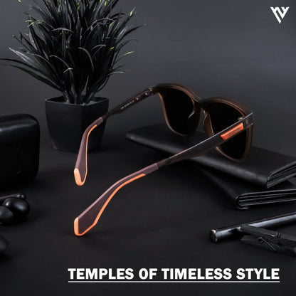 Active Brown Polarized Wayfarer Sunglasses - PMG4466