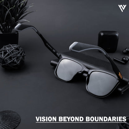 Active Matte Black Polarized Wayfarer Sunglasses - PMG4465