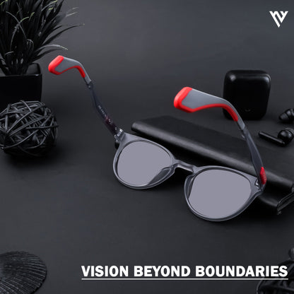 Active Grey Polarized Round Sunglasses - PMG4457