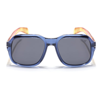 Wayfarer Polarized Sunglasses (Black Lens | Blue Frame - PMG4989)