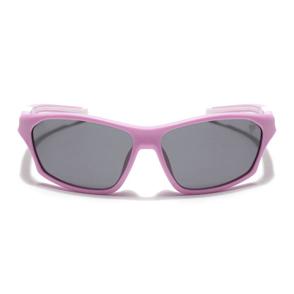 Wrap Around Polarized Sunglasses for Kids -6 yrs To 12 yrs (Black Lens | Pink Frame - PMG5900)