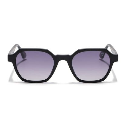 Prizm | Black Hexagonal Polarized Sunglasses | Grey & Clear Lens - PMG7283