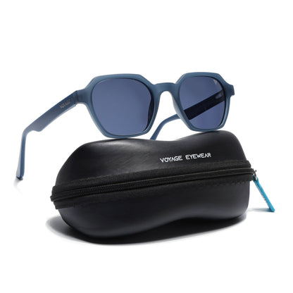 Prizm | Blue Hexagonal Polarized Sunglasses | Grey Lens - PMG7285