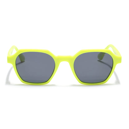 Prizm | Neon Yellow  Hexagonal Polarized Sunglasses | Black Lens - PMG7290