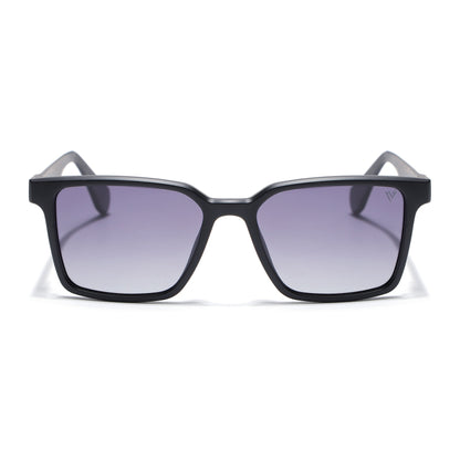 Prizm | Black Square Polarized Sunglasses | Grey & Clear Lens - PMG7292