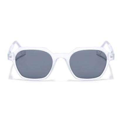 Prizm | Transparent Hexagonal Polarized Sunglasses | Black Lens - PMG7284