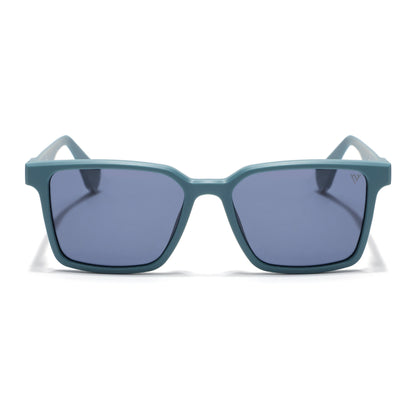 Prizm | Matt Teal Square Polarized Sunglasses | Grey Lens - PMG7295