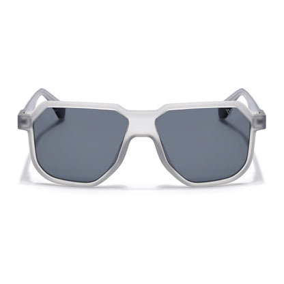 Prizm | Light Grey Hexagonal Polarized Sunglasses | Black Lens - PMG6710