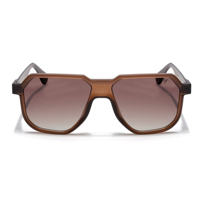 Prizm | Brown Hexagonal Polarized Sunglasses | Brown & Clear Lens - PMG6711