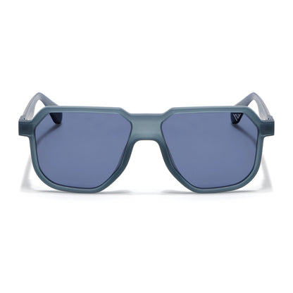 Prizm | Matt Blue Hexagonal Polarized Sunglasses | Blue Lens - PMG6712