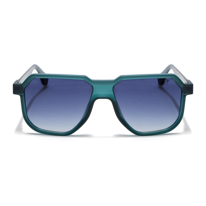 Prizm | Sea Green Hexagonal Polarized Sunglasses | Blue & Clear Lens - PMG6713