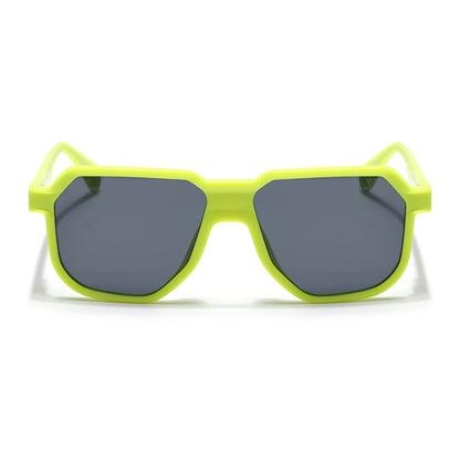 Prizm | Neon Yellow Hexagonal Polarized Sunglasses | Black Lens - PMG6715