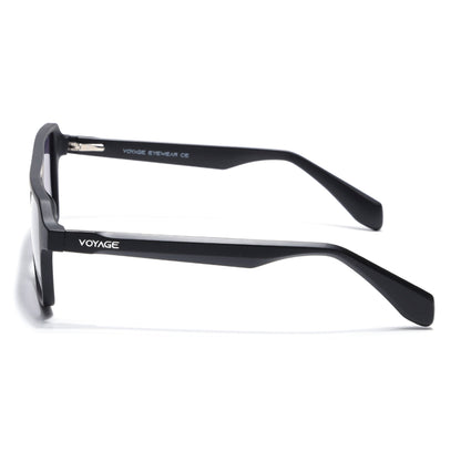 Prizm | Black Wayfarer Polarized Sunglasses | Grey & Clear Lens - PMG7274