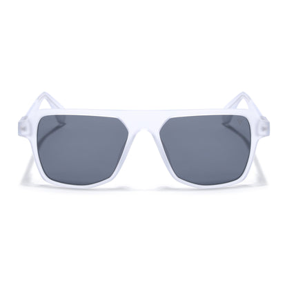 Prizm | Transparent Wayfarer Polarized Sunglasses | Black Lens  - PMG7275
