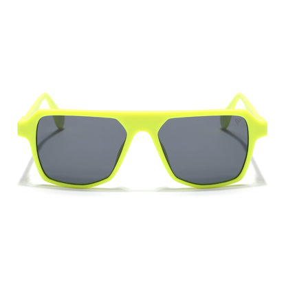 Prizm | Neon Yellow Wayfarer Polarized Sunglasses | Black Lens - PMG7281